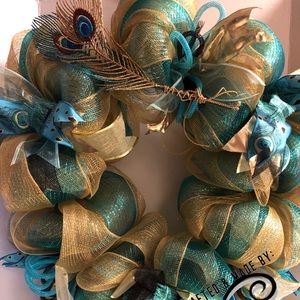 Peacock inspired wreath